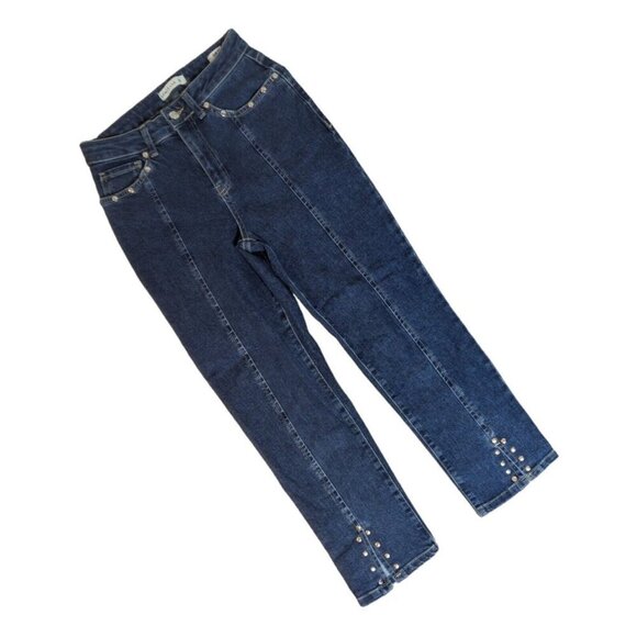 LCW Slim Dark Blue Wash Denim Mom Jeans - Picture 2 of 7